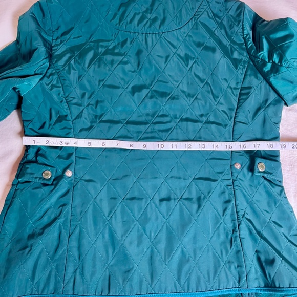Talbot's Green Quilted Safari Jacket Fleece Lined Lightweight Gorpcore Preppy - Picture 10 of 11